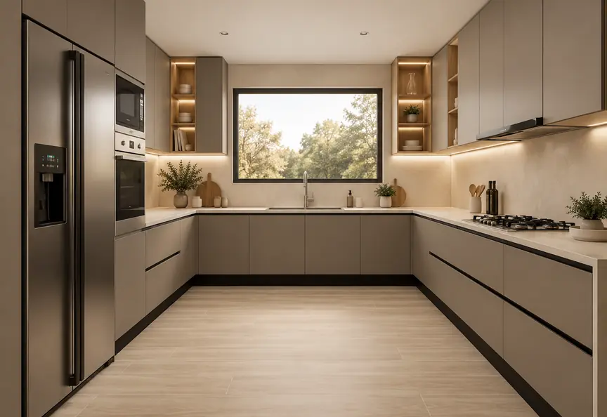 Cocina En U, imagen generada con IA